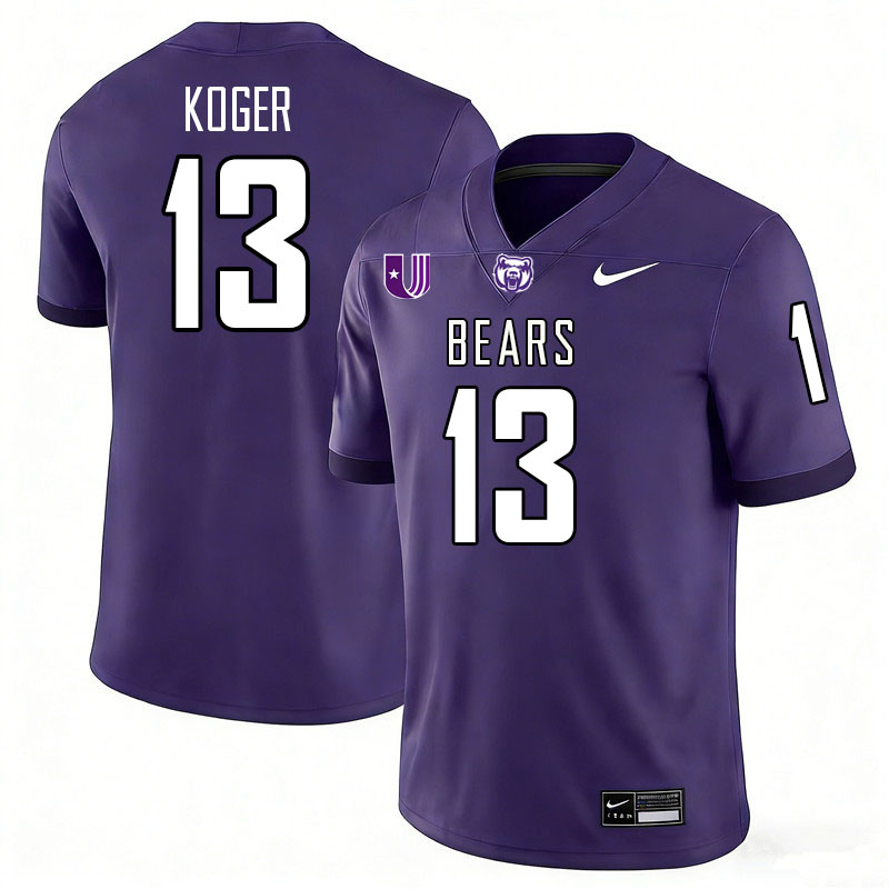 Central Arkansas Bears #13 Caleb Koger College Football Jerseys,Uniforms Stitched-Purple